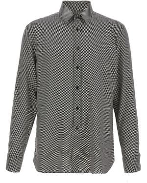 Tom Ford Polka Dot Lyocell Shirt - Gray