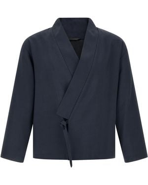 KENZO V Neck Jacket - Blue