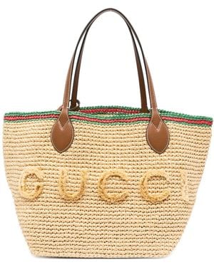Gucci Summer Rafia Tote Bag - Natural