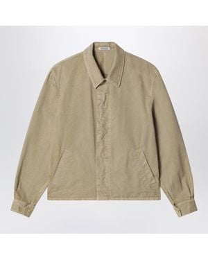 AURALEE Garment-Dyed Finx Chino Blouse - Natural