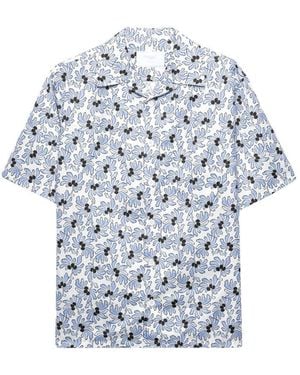 Prada Printed Cotton Blend Shirt - White