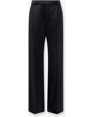 Saint Laurent Fluid Tailored Certified Wool Pants - Blue