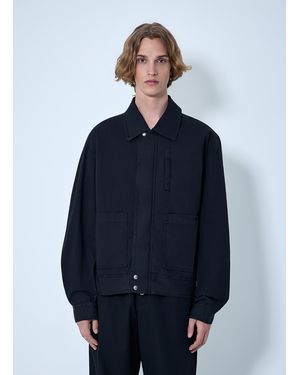 Dries Van Noten Cotton Jacket With Snap Fastening - Blue