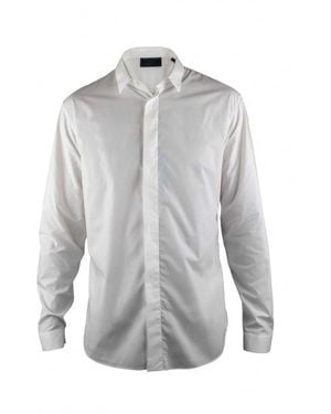 Philipp Plein Concealed Button Placket Cotton Shirt - Gray