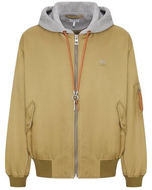 Loewe Technical Fabric Bomber Jacket - Yellow