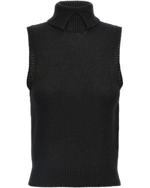 Prada Cashmere Sleeveless Jacket - Black