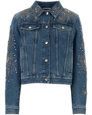 Gucci Embellished Denim Jacket - Blue