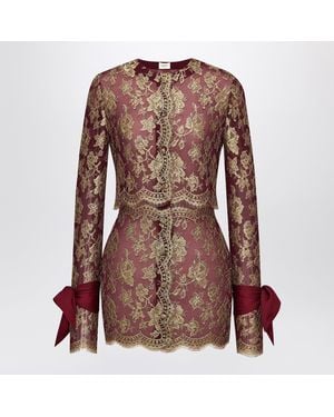 Saint Laurent Pepin Mini Dress - Brown