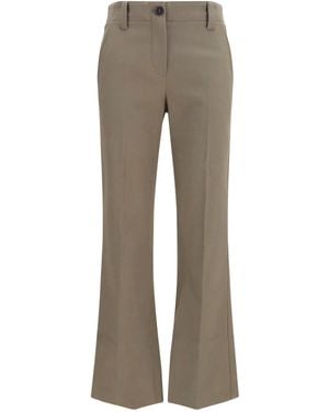 Brunello Cucinelli Slim Flared Pants - Gray