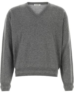 Jil Sander Dark Cashmere Sweater - Gray