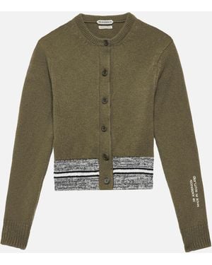 JW Anderson Jw Anderson Contrast Trim Cardigan - Green