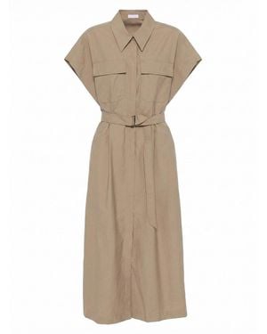 Brunello Cucinelli Cotton Long Dress - Natural
