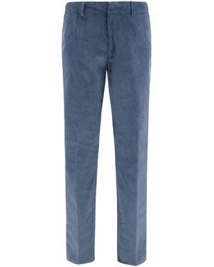 Etro Roma Stretch Cotton Corduroy Pants - Blue