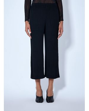 Issey Miyake Hatching Pleats Pants - Blue