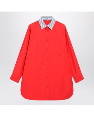 Loewe Cotton Shirt Dress - Red