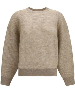 Brunello Cucinelli Open-Knit Crewneck Sweater - Natural