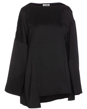 Jil Sander Blend Silk Blouse - Black