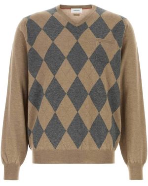 Ferragamo Salvatore Cappuccino Wool Sweater - Brown