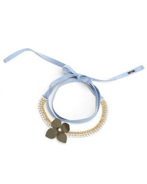 Marni Flower Necklace - Blue
