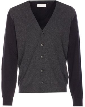 Maison Margiela Four Stitches Two Tone Cardigan - Blue