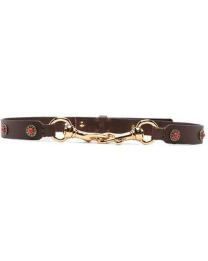 Etro Stud-Embellished Belt - White