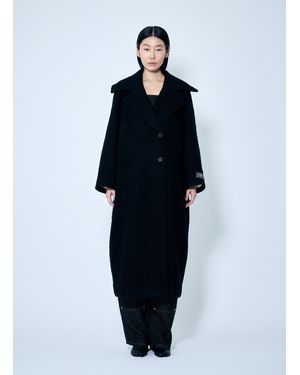 Ganni Boucle Wool Coat - Blue
