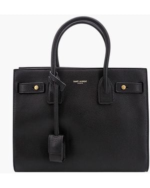 Saint Laurent Sac De Jour Baby Textured Leather Crossbody Bag - Black