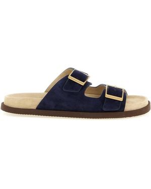 Brunello Cucinelli 'Urban' Slides - Blue