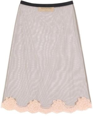 Valentino Skirt A-Line Tulle - Brown