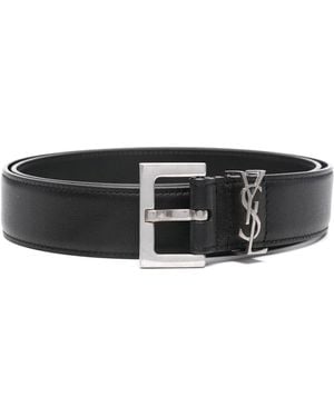 Saint Laurent Monogrammed Belt - Black