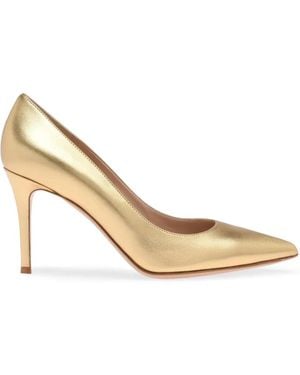 Gianvito Rossi Gianvito 85 Nappa Leather Pumps - Natural