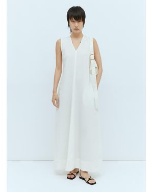 TOTEME Fluid V Neck Maxi Dress - Blue