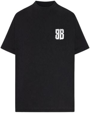 Balenciaga Glitter Tape T-Shirt – Loose Fit - Black