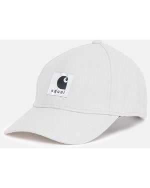 Sacai X Carhartt Duck Cap - White
