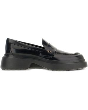 Tod's Leather Loafers - Black