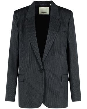 ジャケット Isabel Marant Black Stretch Polyester Blend Oceany Blazer Isabel Marant Black Stretch Polyester Blend Oceany Blazer