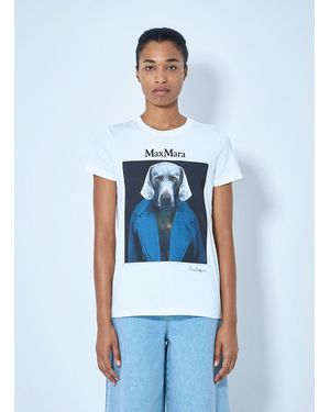 Max Mara Graphic Print T-Shirt - Blue