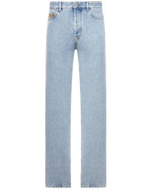 Gucci Dãlavã Denim Pants With Gg Insert - Blue