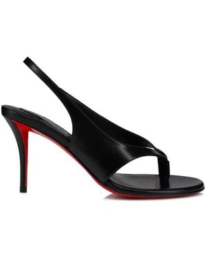 Christian Louboutin Miss Z Leather Thong Sandal - Black