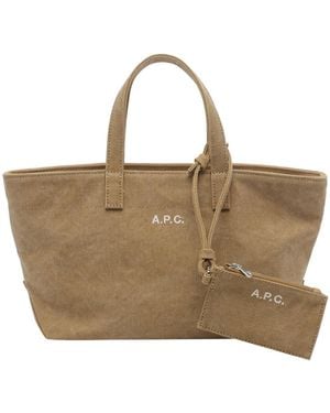 A.P.C. Small Le Drummer Tote Bag - Natural