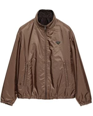 Prada Re-Nylon Blouson Jacket - Brown