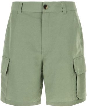 Loewe Paula's Ibiza Sage Canvas Paula S Ibiza Bermuda Shorts - Green