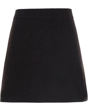 Lisa Yang 'Clare' Skirt With Ribbed Waist - Black