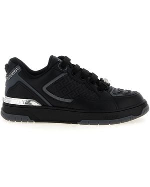 Versace Sports Shoes With Logo - Black