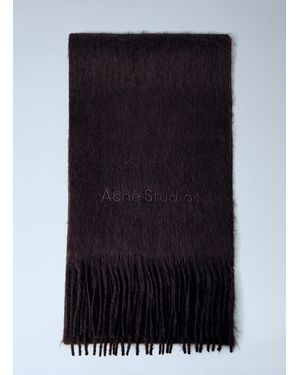 Acne Studios Logo Wool Scarf - Blue