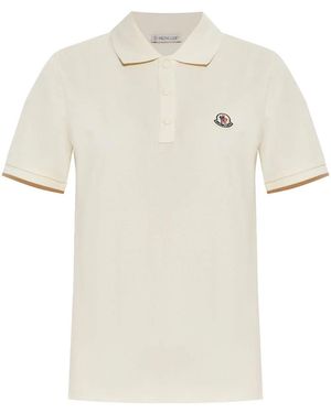 Moncler Polo With Collar - White