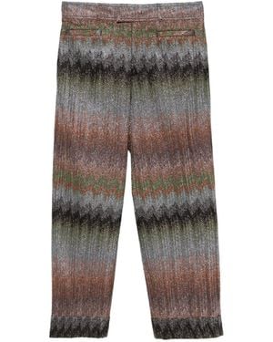 Missoni Viscose Lamé Tapered Pants - Gray