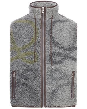 Loewe Vest With A Collar Tightened With Drawstrings - Gray