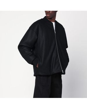 Jil Sander Wool Bomber Jacket - Black