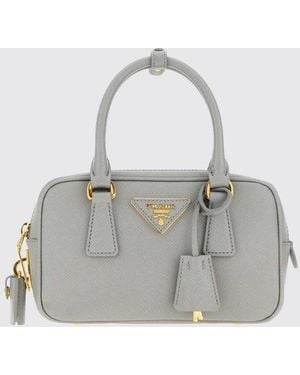 Prada Mini Galleria Saffiano Leather Bag - Gray